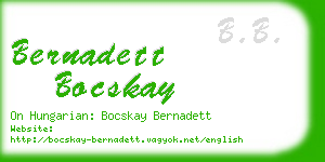 bernadett bocskay business card